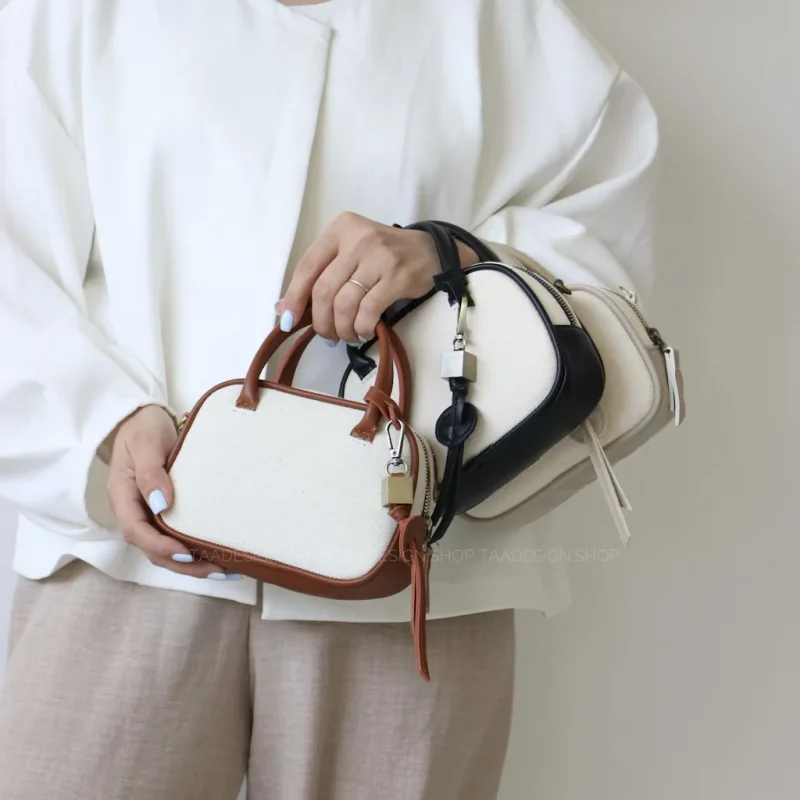 کیف زنانه دوشی - دستی مدل شرمینا کتان