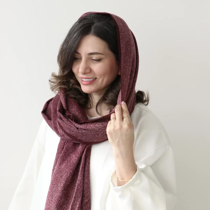 شال مخمل کبریتی پاییزی مدل زاموفیلیا