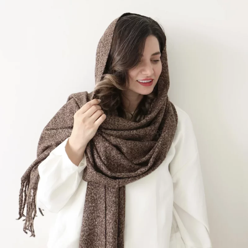 بیگ اسکارف برفکی مدل نخل