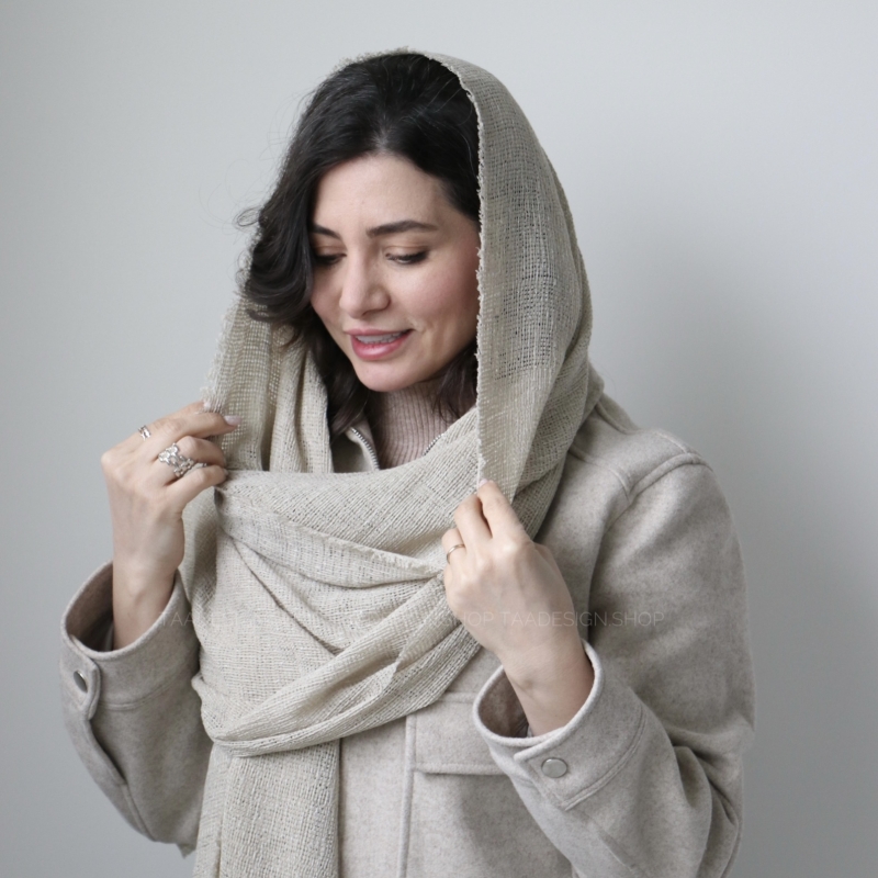 شال حصیری  مدل ژربرا