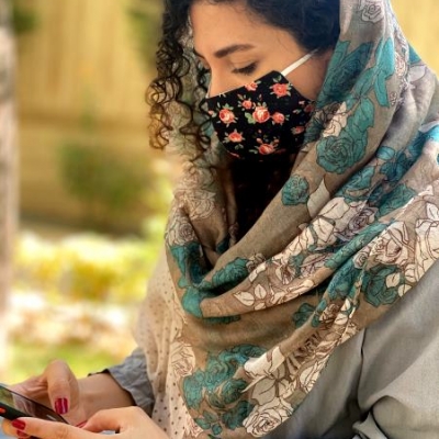 ماسک پارچه ای با آستر اسپان بیمارستانی قابل شستشو کد 118