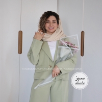 کراپ کت و شلوار زنانه مدل دل