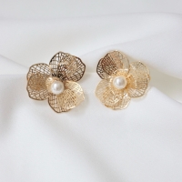 گوشواره طرح گل فلزی مدلEa9016