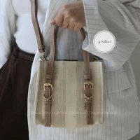 کیف زنانه دوشی_دستی  مدل لارسین کتان