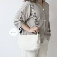 کیف زنانه دوشی مدل کمند کتان