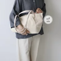 کیف زنانه  بزرگ مدل تاکین کتان