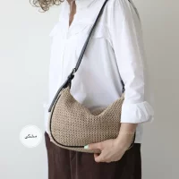 کیف زنانه دوشی مدل کمند رافیا