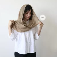 شال  پلیسه لبه دانتل  مدل پاپیتال