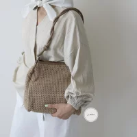 کیف بزرگ  زنانه مدل سوزان رافیا