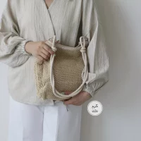 کیف بزرگ  زنانه مدل سوزان رافیا