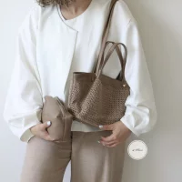 کیف زنانه دوشی - دستی  مدل اسکارلت رافیا