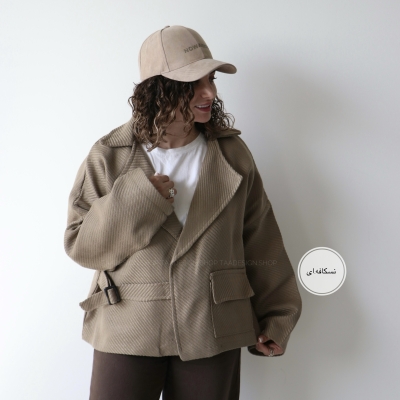 کت پشمی مدل اسپرسو