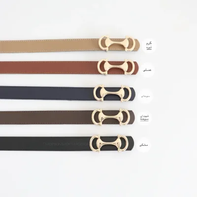 کمربند چرمی مات زنانه مدل be7035
