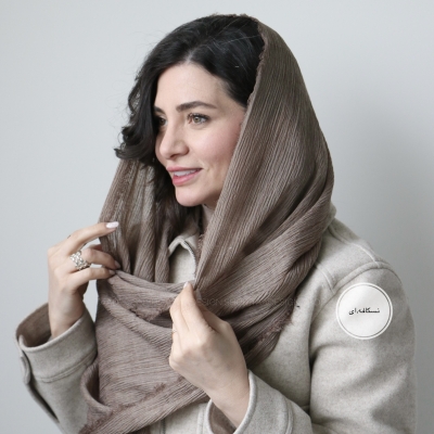 شال حصیری راه راه  مدل بابونه