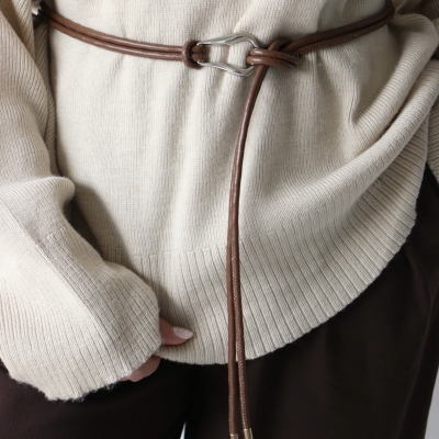 کمربند چرمی مات زنانه مدلbe7039