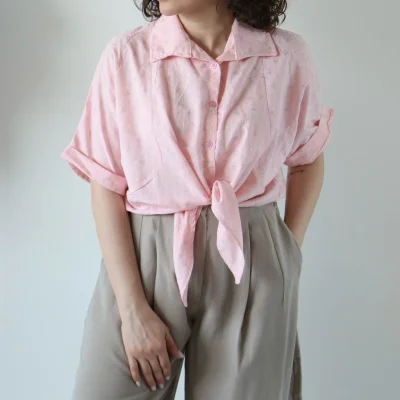 شومیز کراپ مدل گره ای