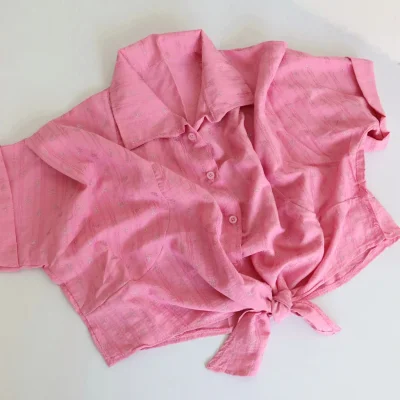 شومیز کراپ مدل گره ای