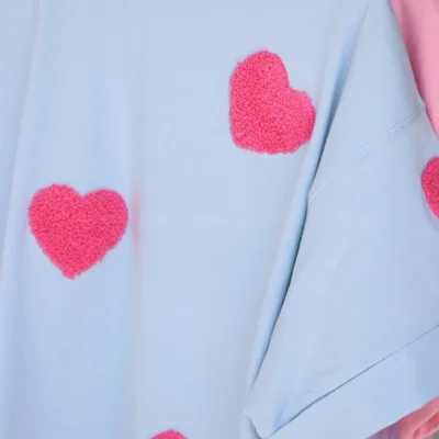 تیشرت زنانه قلبی کد 6043