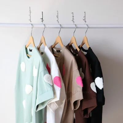 تیشرت زنانه قلبی کد 6043