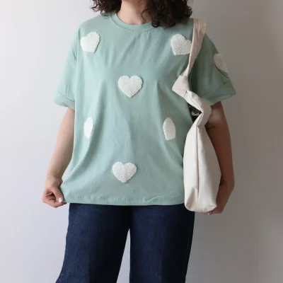 تیشرت زنانه قلبی کد 6043