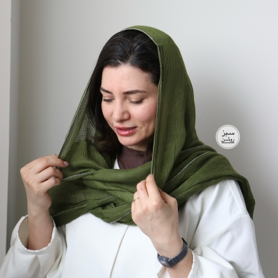 شال پلیسه لمه دوزی مدل ریحون