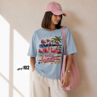 تیشرت باکسی  چاپی کد 6110