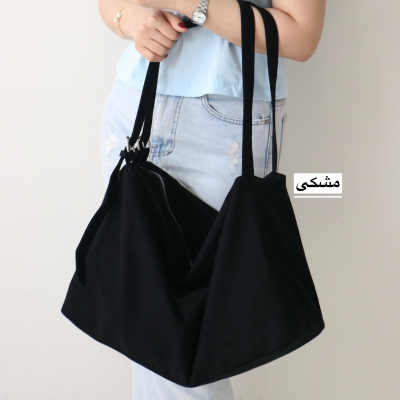 کیف زنانه بزرگ مدل گیشا کتان