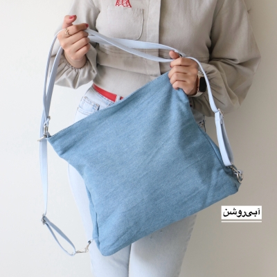 کیف زنانه بزرگ دو کاره مدل سوفی کتان