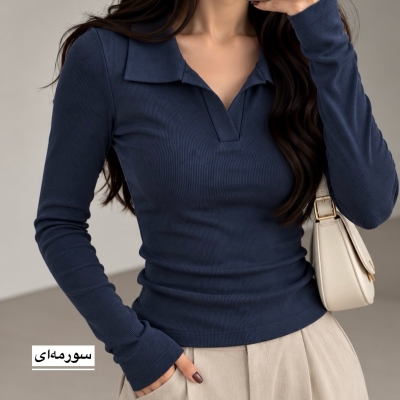 بلوز زنانه یقه‌شکاری مدل 1703