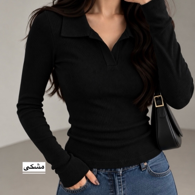 بلوز زنانه یقه‌شکاری مدل 1703