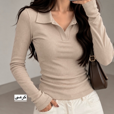 بلوز زنانه یقه‌شکاری مدل 1703