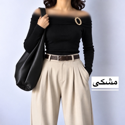 بلوز زنانه یقه‌ دلبری  مدل 1707
