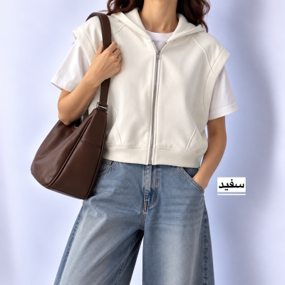 وست زنانه کلاه‌دار مدل 2101