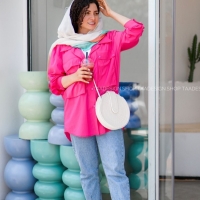 مانتو رستا سرخ آبی