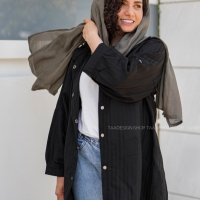مانتوشیک خنک مدل آسو رنگ مشکی