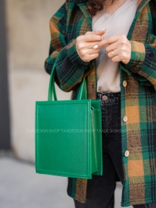 کیف دوشی سایا رنگ سبز پررنگ برند تادیزاین