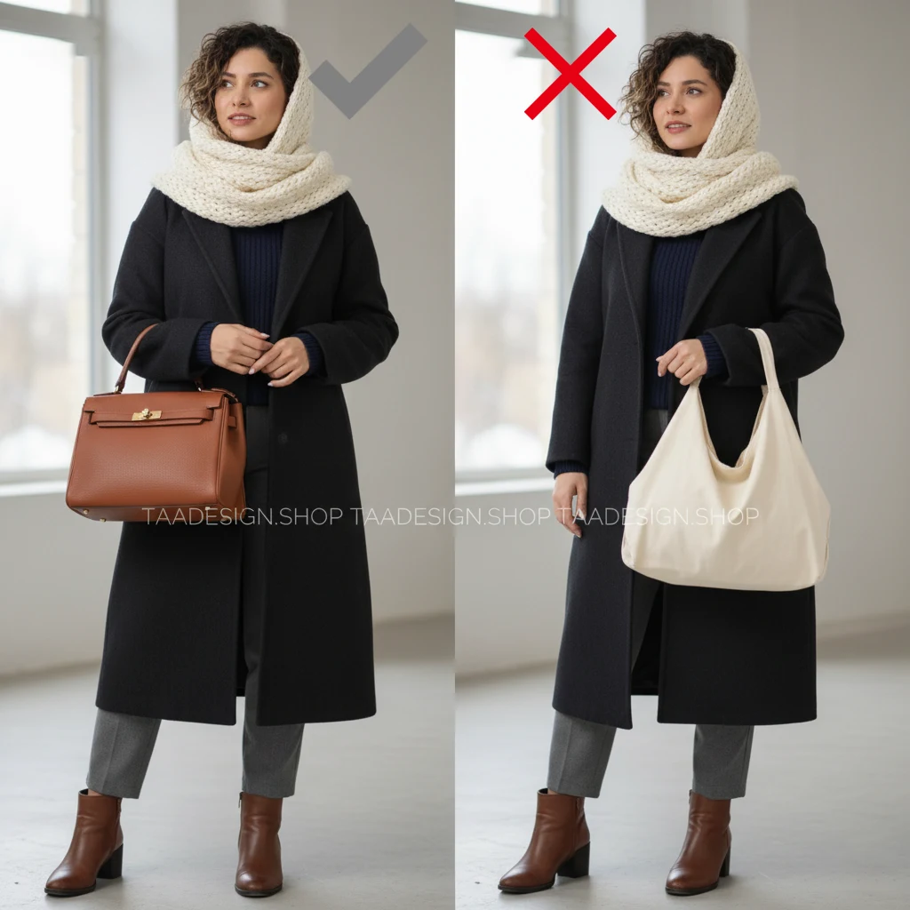 استایل کردن اشتباه کیف زنانه