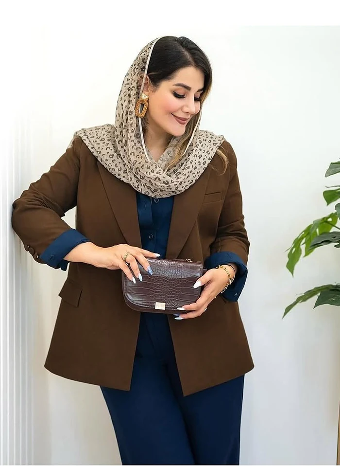 استایل با رنگ قهوه ای برای پاییز