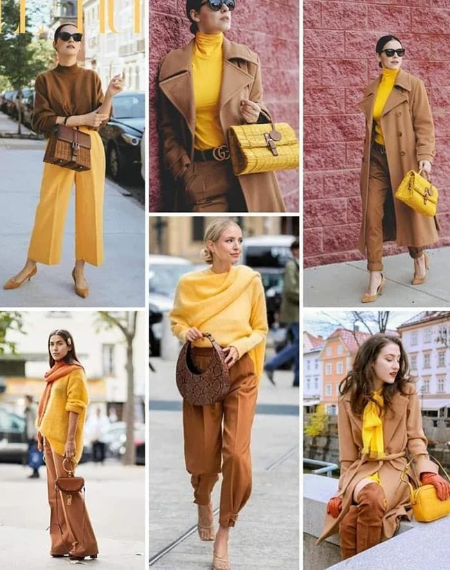 استایل پاییزی با رنگ خردلی