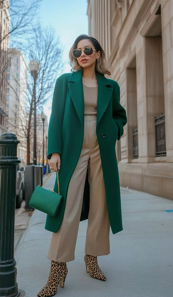 رنگ سبز تیره برای فصل پاییز