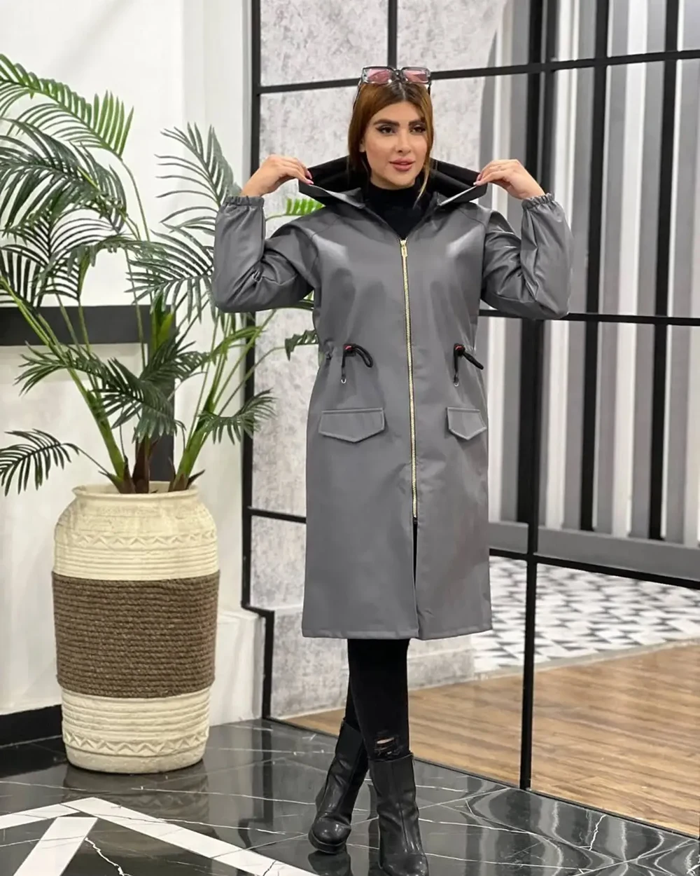 استایل برای روزهای بارانی - بارانی کلاه دار