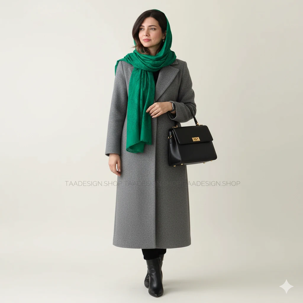 استایل زنانه شیک با پالتو
