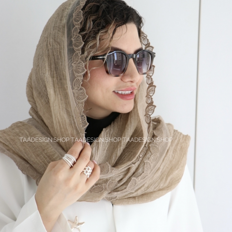 شال حریر وارداتی مدل گیپور