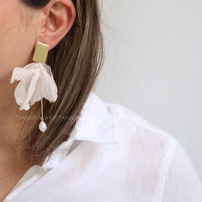 گوشواره طرح حریر و میناکاری مدل Ea9005