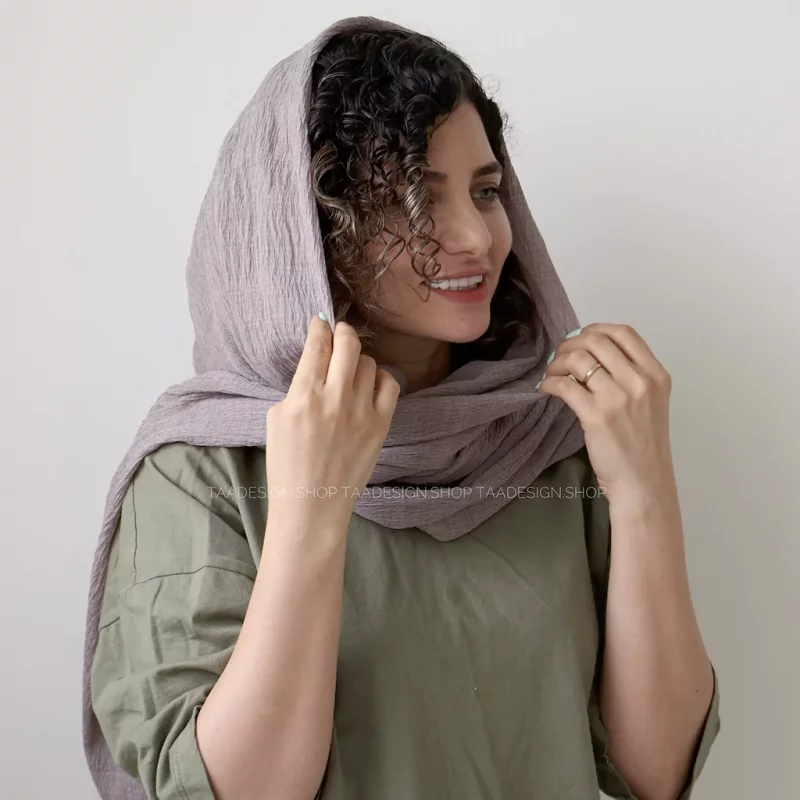 شال  پلیسه ریز مدل ترخون