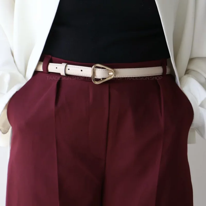 کمربند چرمی مات زنانه مدل be7031