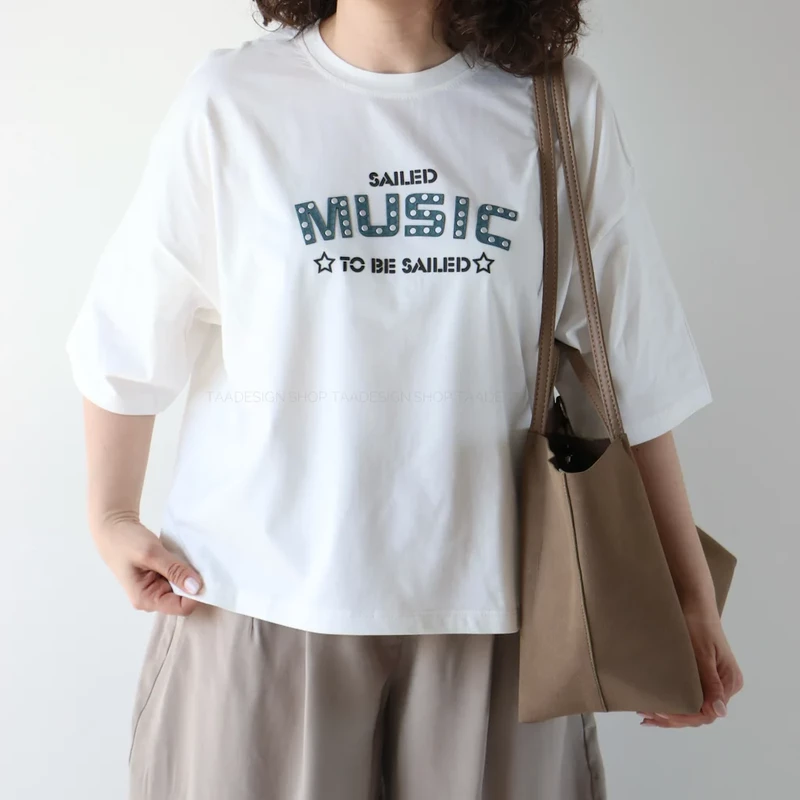 تیشرت باکسی موزیک کد 6032