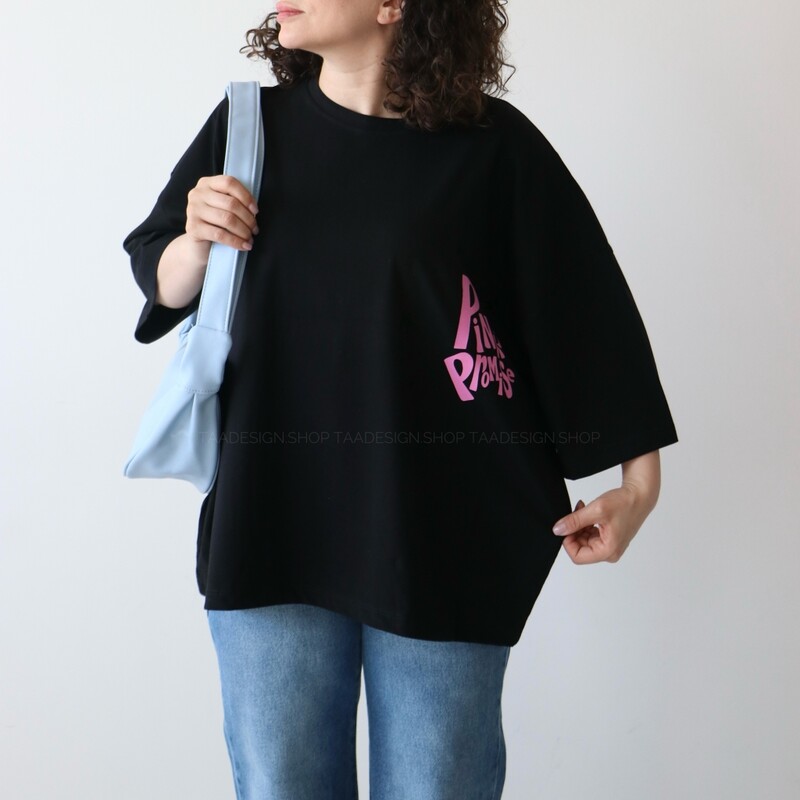 تیشرت باکسی لانگ pinky مدل 6046