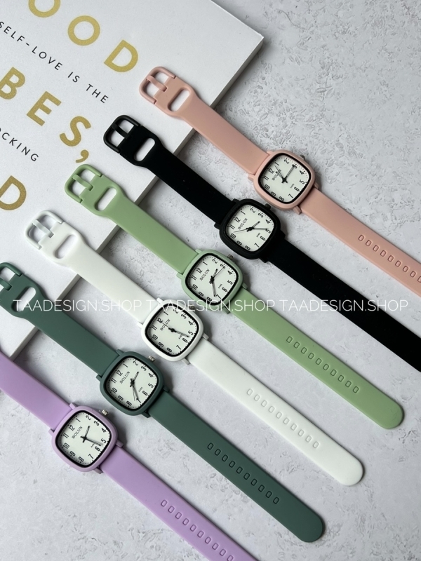 ساعت مچی بند سیلیکونی صفحه مربع برند بالون کد WA2004