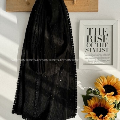 شال پلیسه وارداتی مدل عدسی